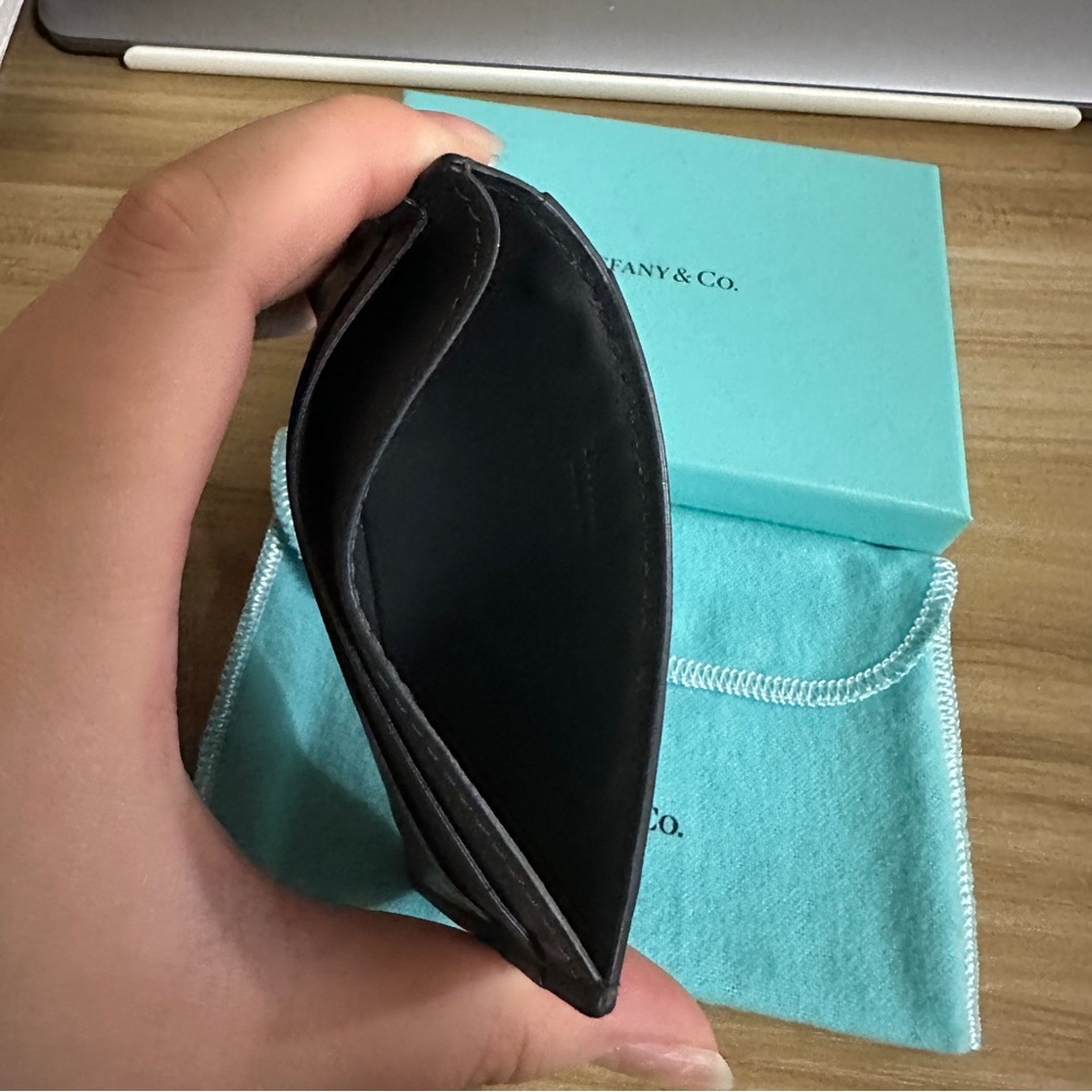 Tiffany & Co Black Leather Card Holder - Picture 5 of 12
